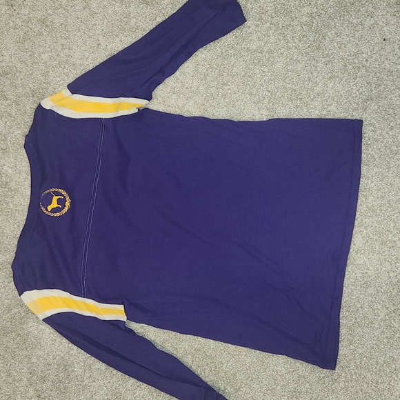 Victoria Secret NFL PINK Studded Viking's 3/4 Sleeve Tshirt - Picture 4 of 5